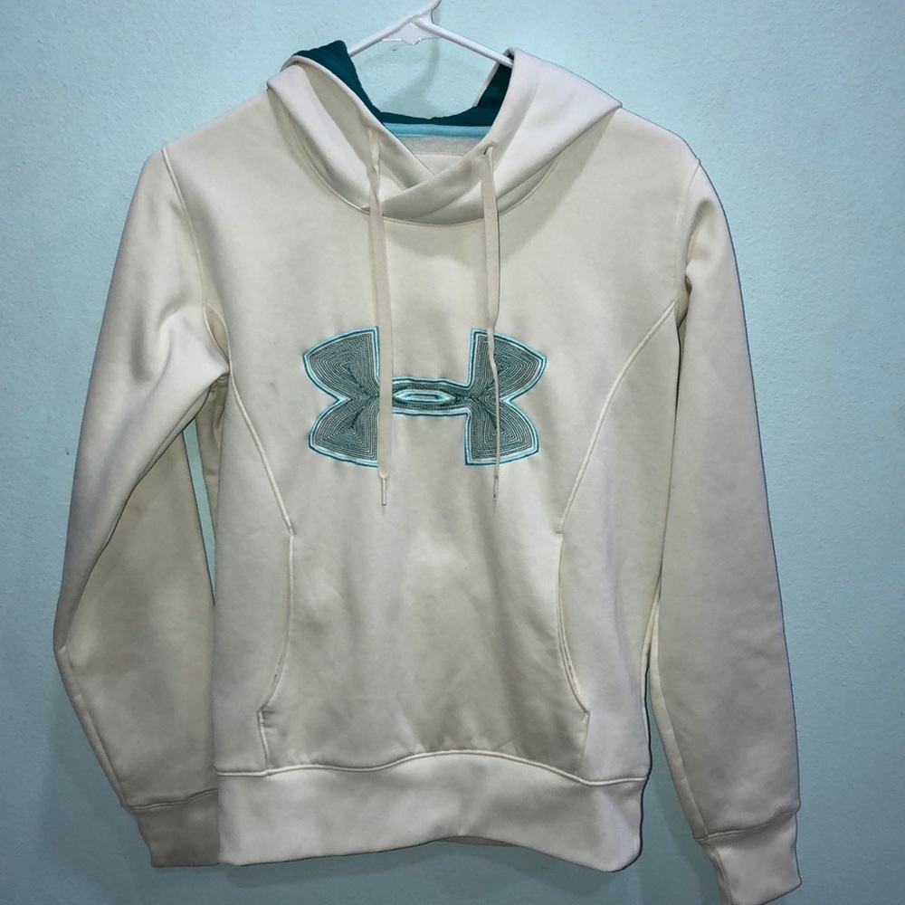 Under Armour Beige and Blue Hoodie